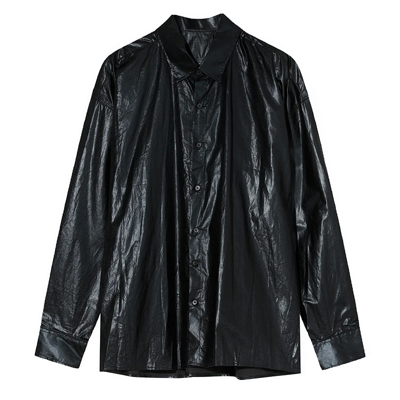 IEFB Men's Autumn New Bright Fabirc Shirts Korean Trend Simple Green Black Shirt Lapel Design Oversized Loose Tops 2021 9Y8368
IEFB Men's Autumn New Bright Fabirc Shirts Korean Trend Simple Green Black Shirt Lapel Design Oversized Loose Tops 2021 9Y8368