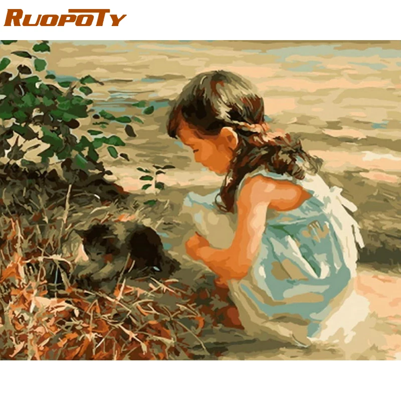 RUOPOTY Frame Picture Diy Painting By Numbers Girls And Cat Acrylic Paint On Canvas Coloring By Numbers For Home Wall Art Decors
RUOPOTY Frame Picture Diy Painting By Numbers Girls And Cat Acrylic Paint On Canvas Coloring By Numbers For Home Wall Art Decors