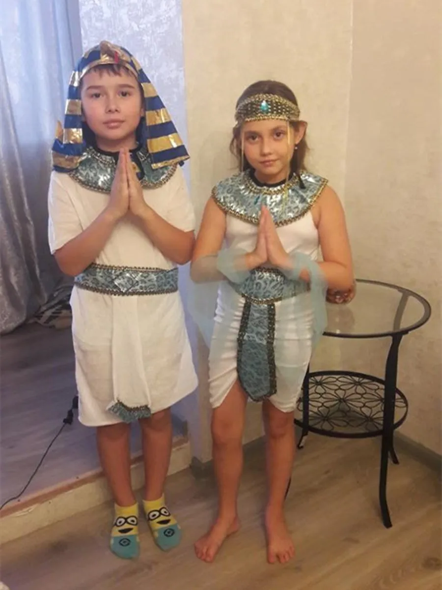 Halloween Nile Egyptian Pharaoh Cleopatra Costumes Cosplay Girls Costume Egypt Princess Prince Family Party Dress
Halloween Nile Egyptian Pharaoh Cleopatra Costumes Cosplay Girls Costume Egypt Princess Prince Family Party Dress