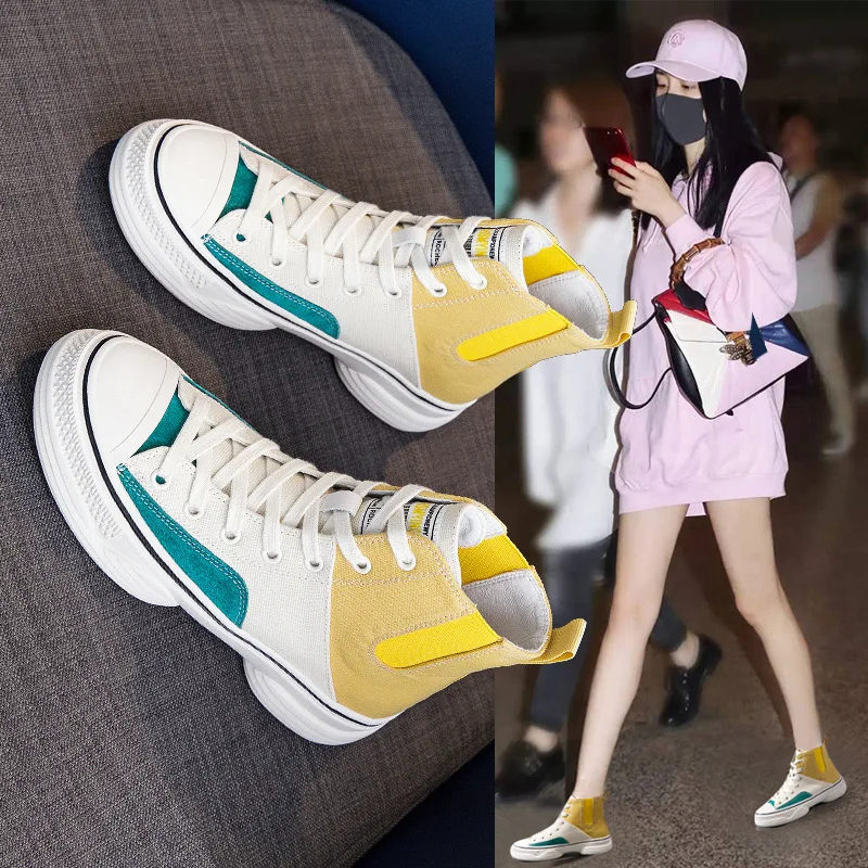 Tennis Woman Sneakers with Platform Canvas Shoes Women High Top Casual Sneakers Womens Trainers 2021 Spring Women's Running Shoe
Tennis Woman Sneakers with Platform Canvas Shoes Women High Top Casual Sneakers Womens Trainers 2021 Spring Women's Running Shoe