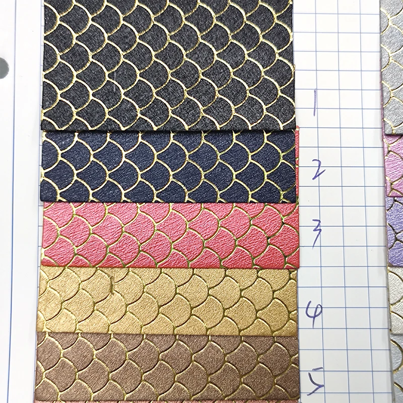 XHT-412209 Hot Stamping Mermaid Textured Decorative Faux Leather Spunlaced Backing for Making Coin Purse Phone Case Covering 
XHT-412209 Hot Stamping Mermaid Textured Decorative Faux Leather Spunlaced Backing for Making Coin Purse Phone Case Covering