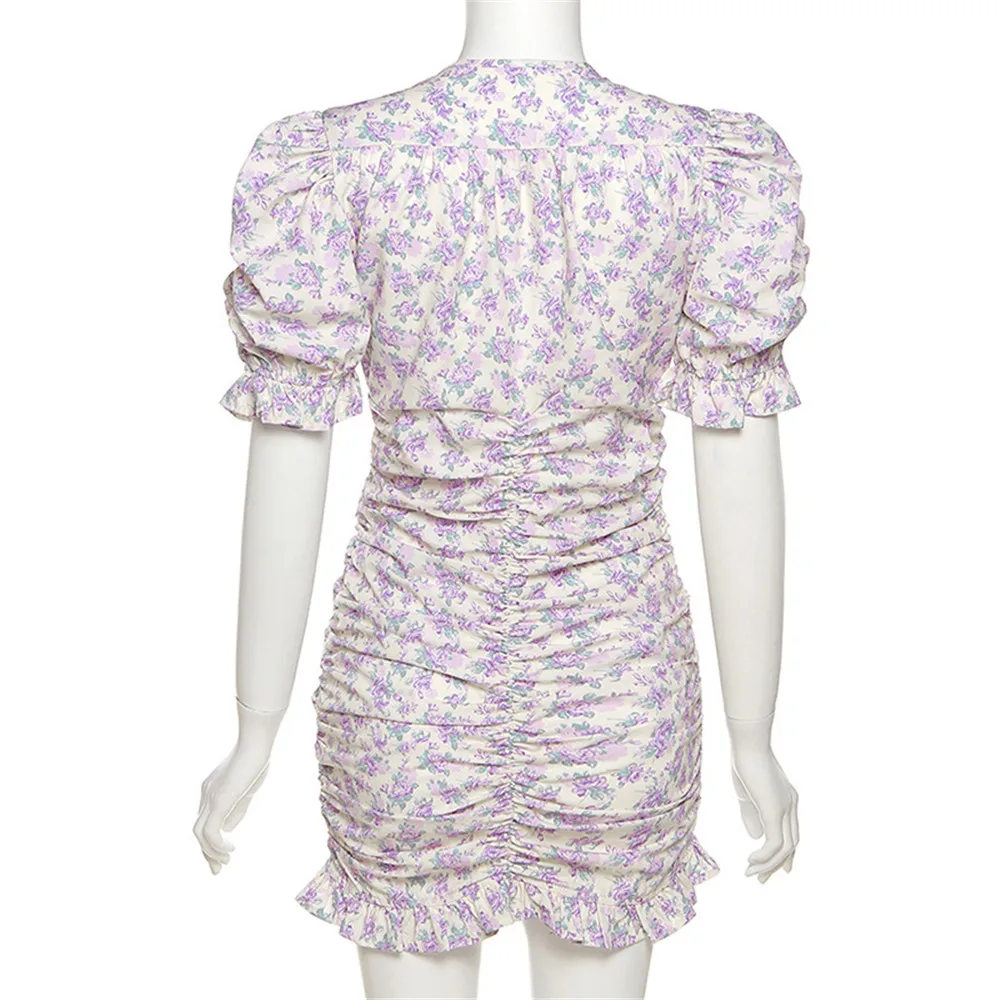 Women Floral Puff Sleeve Summer Dress French Sweet V Neck Slim Pleated Midi Dresses Gown Sundress Female Clothing 2021 Coisini
Women Floral Puff Sleeve Summer Dress French Sweet V Neck Slim Pleated Midi Dresses Gown Sundress Female Clothing 2021 Coisini