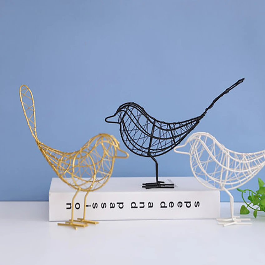Pastoral Style Wrought Iron Wire Bird Animal Statue Decoration Gold White Black Decorative Ornaments for Living Room, Bedroom
Pastoral Style Wrought Iron Wire Bird Animal Statue Decoration Gold White Black Decorative Ornaments for Living Room, Bedroom