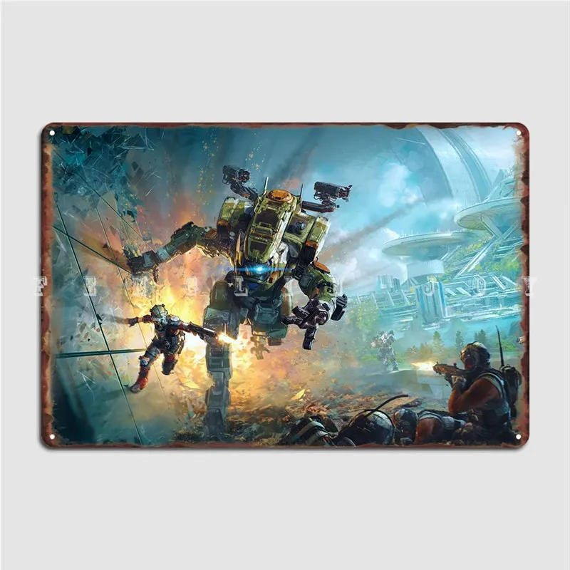 Titanfall 2 металлический знак Декор кинотеатр кухня паб гараж жестяные пластинки Sign