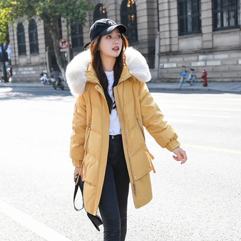 KUYOMENS Winter Women Parkas Casual Lady Overcoat Fur Collar Hooded Warm Cotton Paddded Coat Female Outwear Female Warm Jacket
KUYOMENS Winter Women Parkas Casual Lady Overcoat Fur Collar Hooded Warm Cotton Paddded Coat Female Outwear Female Warm Jacket