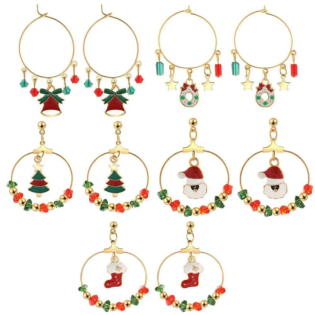 2021 New Christmas Earrings For Women Metal Drop Oil Circle Bell Christmas Tree Stud Earring New Year Gift Jewelry Accessories
2021 New Christmas Earrings For Women Metal Drop Oil Circle Bell Christmas Tree Stud Earring New Year Gift Jewelry Accessories