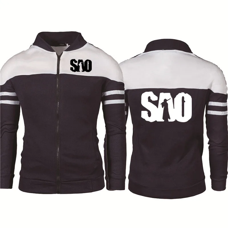Spring Autumn Men's Zip Jacket SAO Sword Art Online Printing Men's jackets Fashion casual cotton high quality Men's clothes 
Spring Autumn Men's Zip Jacket SAO Sword Art Online Printing Men's jackets Fashion casual cotton high quality Men's clothes