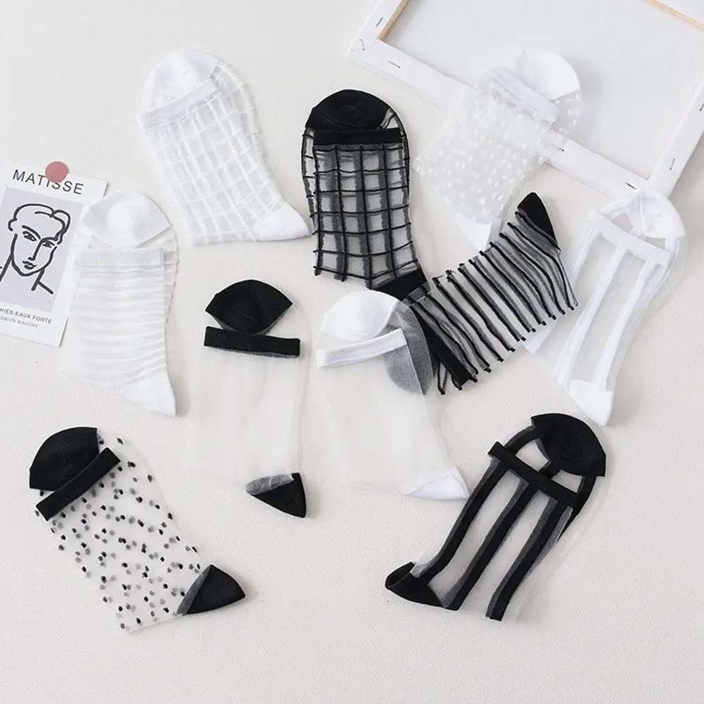2021 New Fashion Transparent Stripe Short Socks Hipster Socks Harajuku Silk Yarn Glass Net Ankle For Summer Thin Korean Soc W2J9
2021 New Fashion Transparent Stripe Short Socks Hipster Socks Harajuku Silk Yarn Glass Net Ankle For Summer Thin Korean Soc W2J9