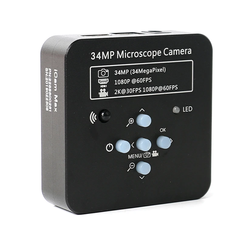 Свободно регулируемая стойка 34MP 1080P HDMI видеомикроскоп камера видеоиндустрия