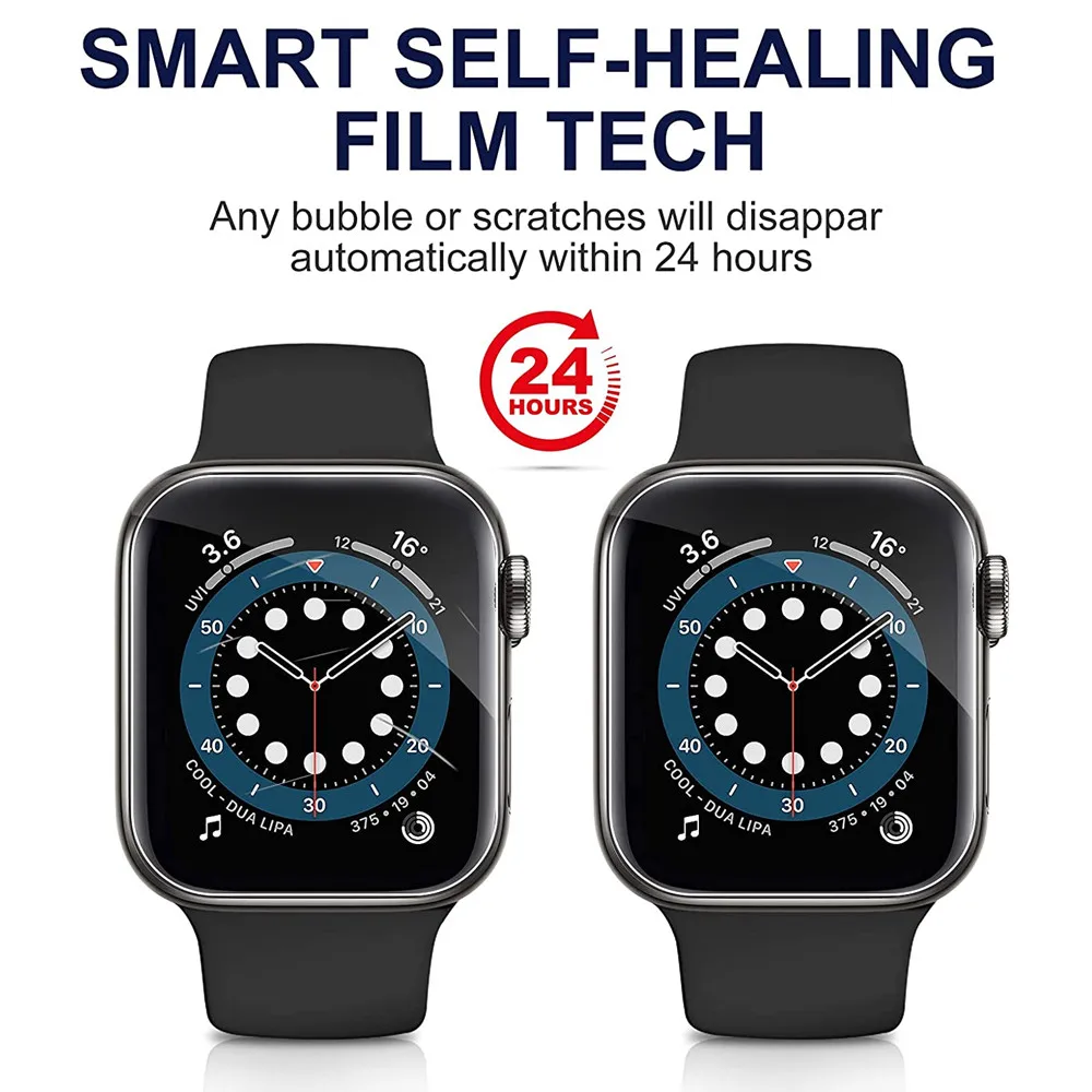 Гидрогелевая Защитная пленка для Apple Watch Series 7 6 5 4 3 2 1 полная защита iWatch 41 мм 45 40 44 38