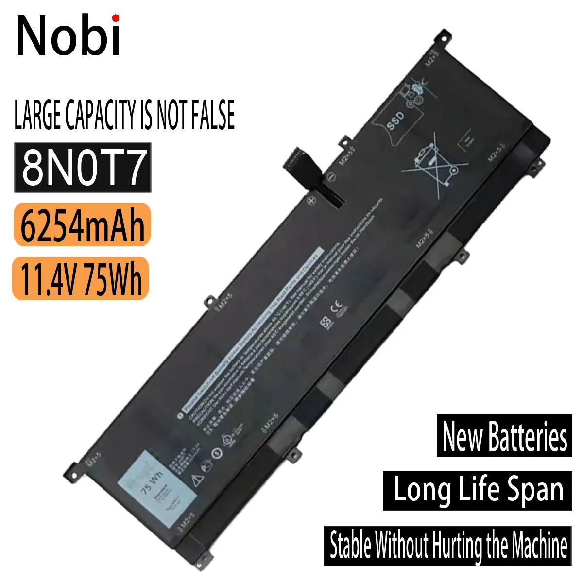 Аккумулятор Nobi для ноутбука Dell XPS 15 11,4 15-9575-D1805TS D1605TS D2801TS D2805TS
Аккумулятор Nobi для ноутбука Dell XPS 15 11,4 15-9575-D1805TS D1605TS D2801TS D2805TS