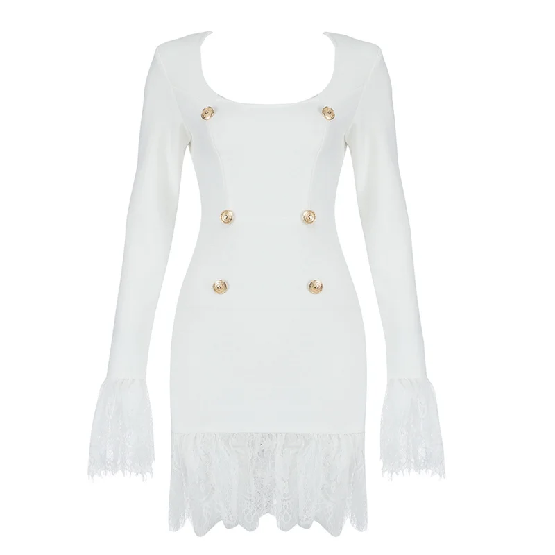 UKCNSEP 2021 New Arrival White Long Sleeve Square Bodycon Bandage Dress Sexy Double Breasted Fashion Runway Lace Party Dress
UKCNSEP 2021 New Arrival White Long Sleeve Square Bodycon Bandage Dress Sexy Double Breasted Fashion Runway Lace Party Dress