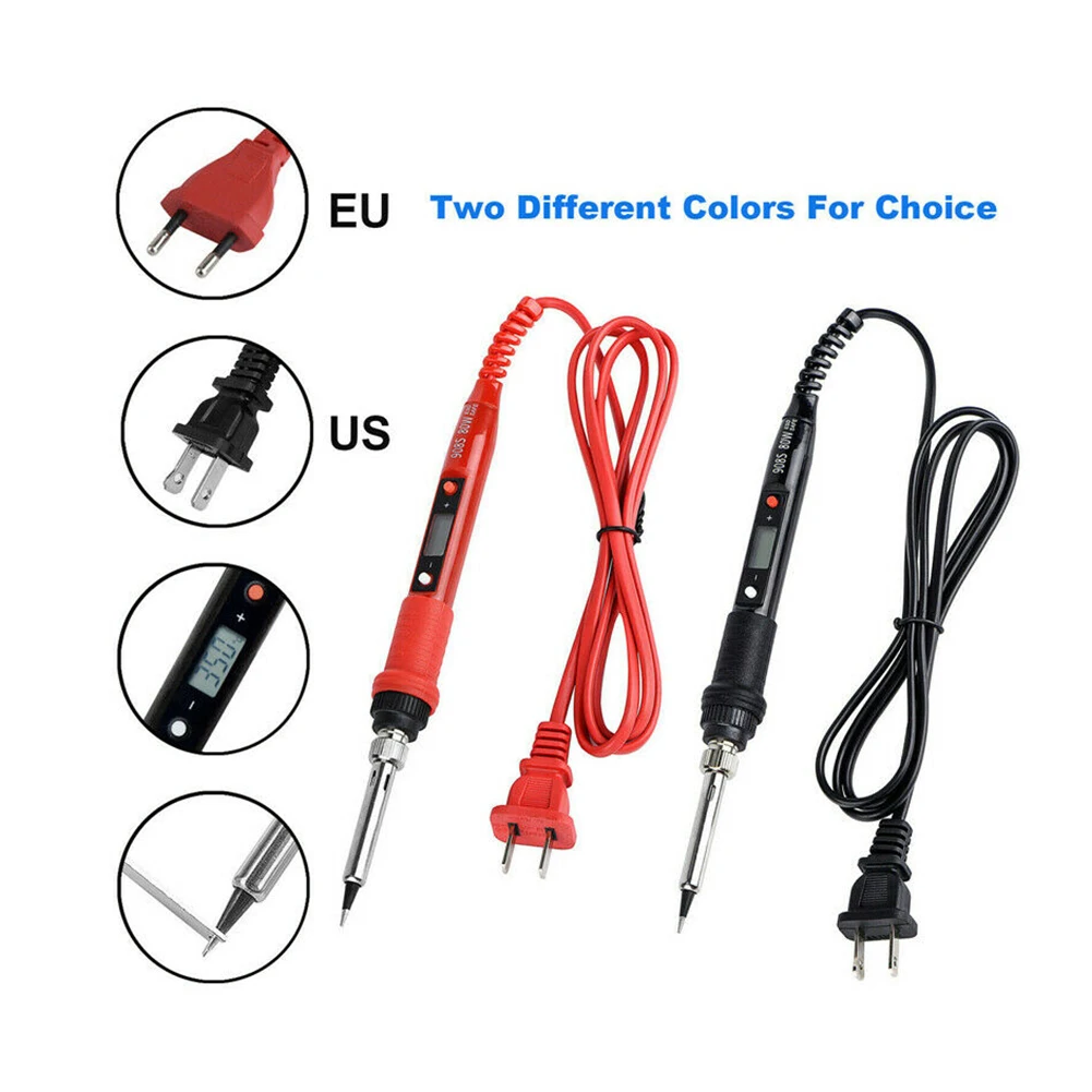 80w Soldering Iron Digital LCD Electric Soldering Tool Manual Solder Wire Tweezers
80w Soldering Iron Digital LCD Electric Soldering Tool Manual Solder Wire Tweezers