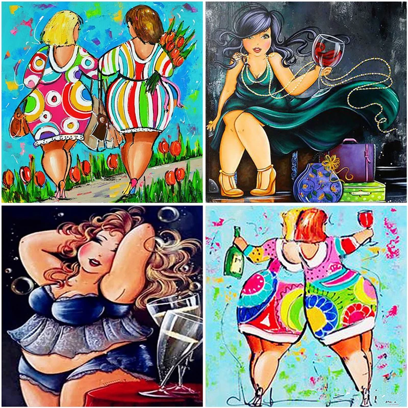 5D Diamond Painting Women Full Square Round Cartoon Diamond Embroidery Fat Lady Diamonds Mosaic Beaded Embroidery Pictures Gift
5D Diamond Painting Women Full Square Round Cartoon Diamond Embroidery Fat Lady Diamonds Mosaic Beaded Embroidery Pictures Gift