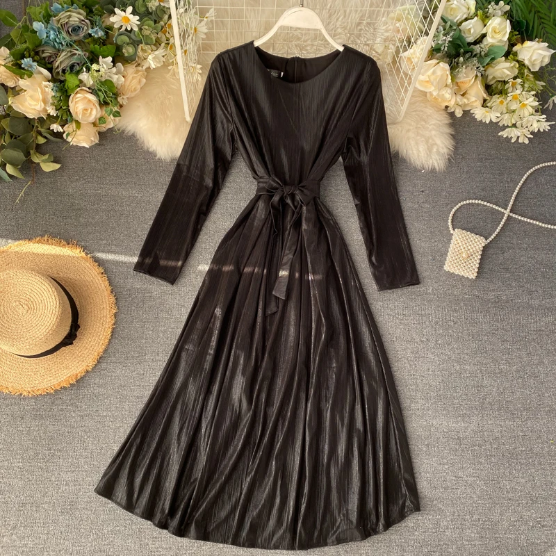 New Spring Autumn Fashion O-neck Long Sleeve A-line Dress Women Elegant Lace-up Fairy Dresses Female Party Club Dress Vestidos
New Spring Autumn Fashion O-neck Long Sleeve A-line Dress Women Elegant Lace-up Fairy Dresses Female Party Club Dress Vestidos