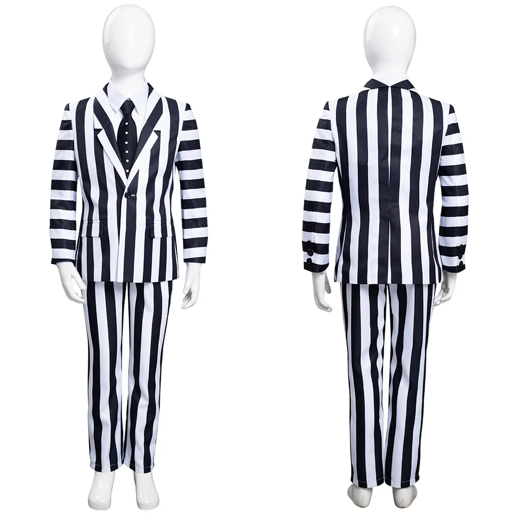Kids Beetlejuice Cosplay Costume Striped Uniform Pants Outfits Halloween Carnival Suit
Kids Beetlejuice Cosplay Costume Striped Uniform Pants Outfits Halloween Carnival Suit