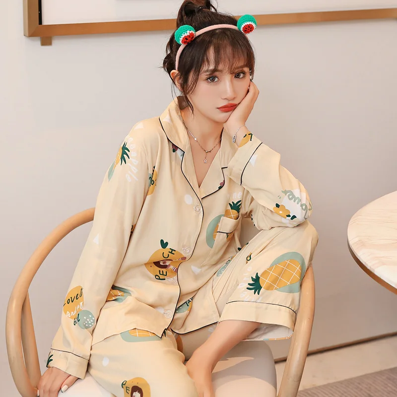 Интернет Горячая из поплина с цветочным принтом пижамы для женщин; Сезон весна-осень; Куртка-кардиган с длинными рукавами из искусственного...
Интернет Горячая из поплина с цветочным принтом пижамы для женщин; Сезон весна-осень; Куртка-кардиган с длинными рукавами из искусственного...