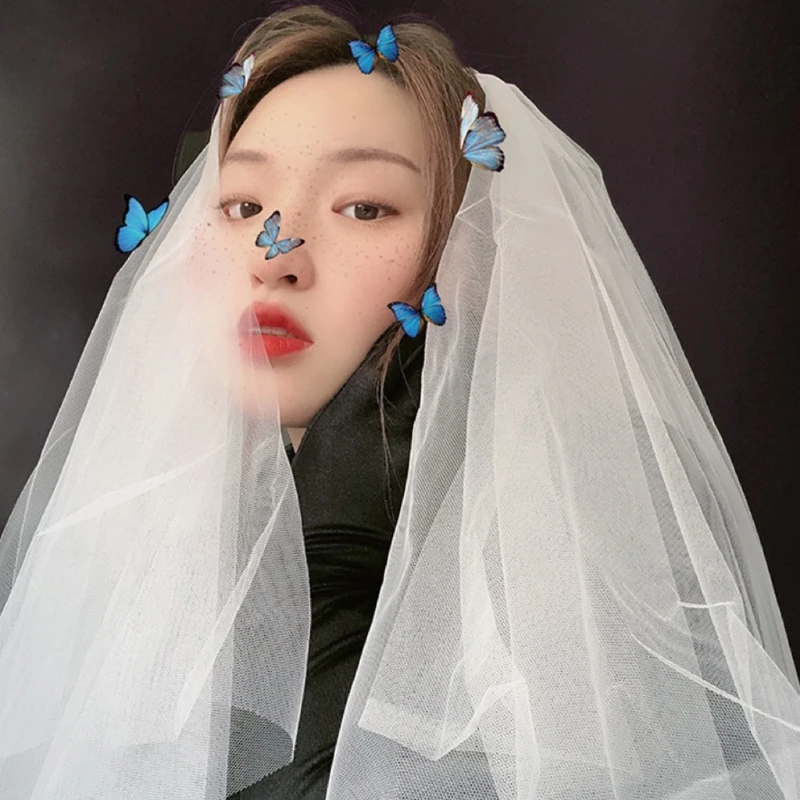 T84B Wedding Bridal Veil with Comb Headwear for Bride Cut Edge 2-Layer Short Tulle Party Dress Up Accessories Multiple Colors
T84B Wedding Bridal Veil with Comb Headwear for Bride Cut Edge 2-Layer Short Tulle Party Dress Up Accessories Multiple Colors