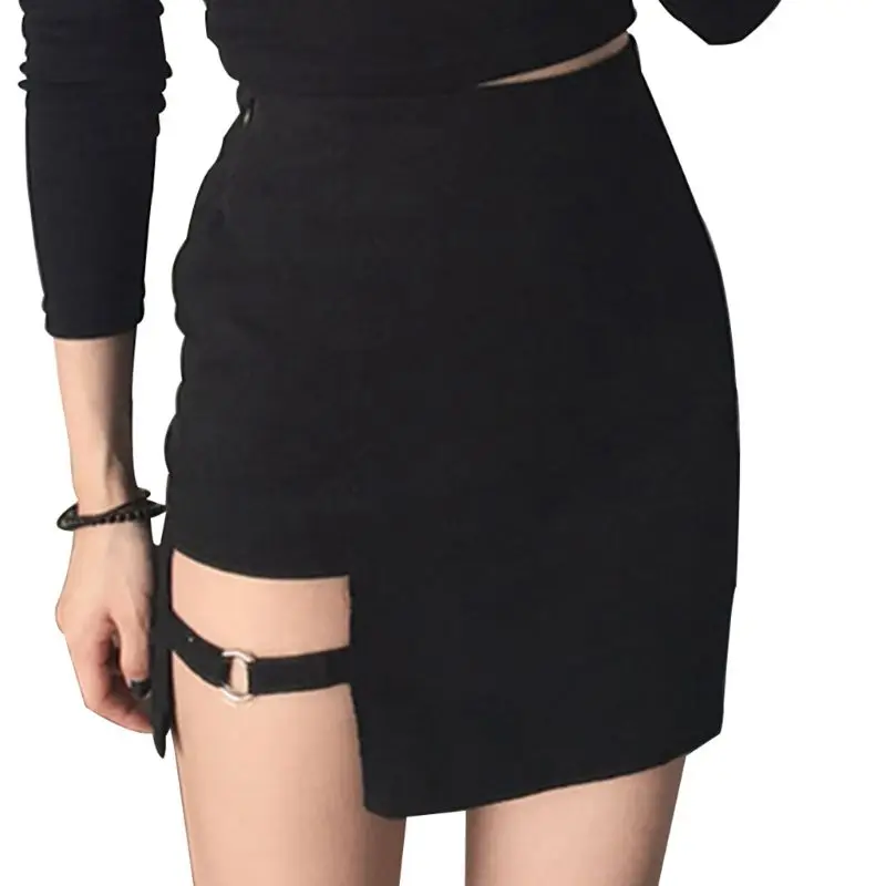 Women Summer Cotton Sexy Mini Pencil Skirt Lady High Waisted Hollow Out Asymmetric Solid Color Metal Ring Deco Package Hip Skirt
Women Summer Cotton Sexy Mini Pencil Skirt Lady High Waisted Hollow Out Asymmetric Solid Color Metal Ring Deco Package Hip Skirt