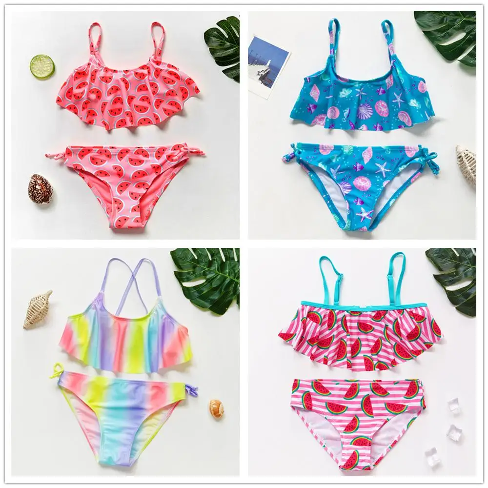 2~16Year Girls Swimsuit Kids Swimwear Cute print Kids Bikini Sets Ruffle style Children swimwear Kids Beach wear-ST110MIX
2~16Year Girls Swimsuit Kids Swimwear Cute print Kids Bikini Sets Ruffle style Children swimwear Kids Beach wear-ST110MIX