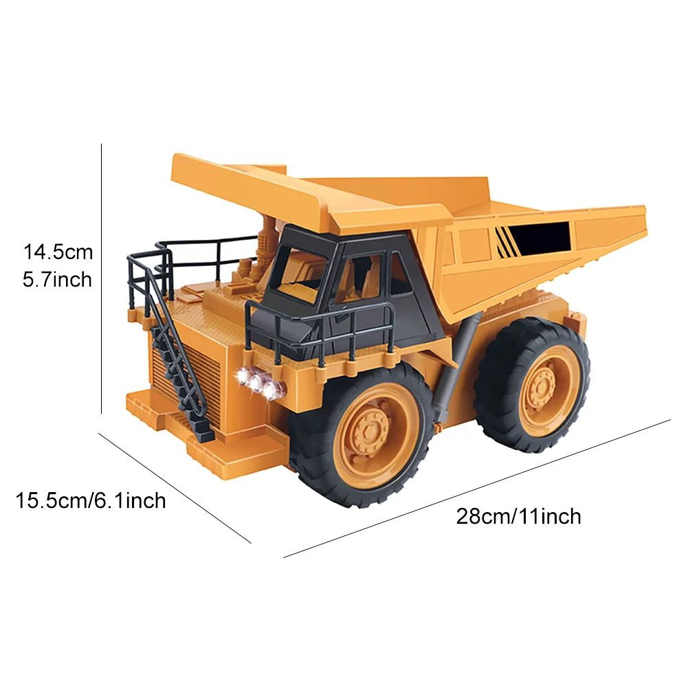 Toys Fully Functional For Kids 6 Channel Portable USB Rechargeable With Lights Sound Heavy Duty Simulation RC Dump Truck Model
Toys Fully Functional For Kids 6 Channel Portable USB Rechargeable With Lights Sound Heavy Duty Simulation RC Dump Truck Model