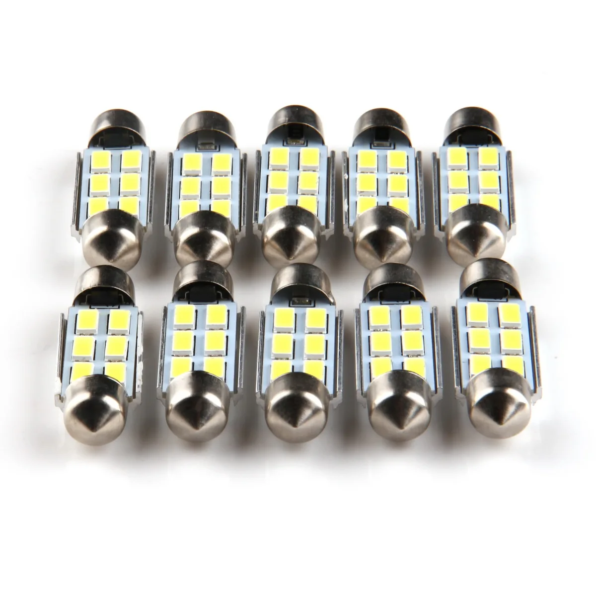 POSSBAY Wholesale 10 Pcs White 31/36/39/41mm 6 LED SMD Canbus 5630 Car Interior Map Festoon Dome Light Bulb Auto Light Decoding
POSSBAY Wholesale 10 Pcs White 31/36/39/41mm 6 LED SMD Canbus 5630 Car Interior Map Festoon Dome Light Bulb Auto Light Decoding