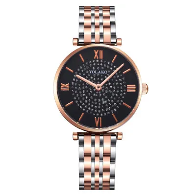 

Women's watch fashion very trend for all occasions Quartz diamond-studded star steelBand Watch Analog Wrist Watch Women Clock re