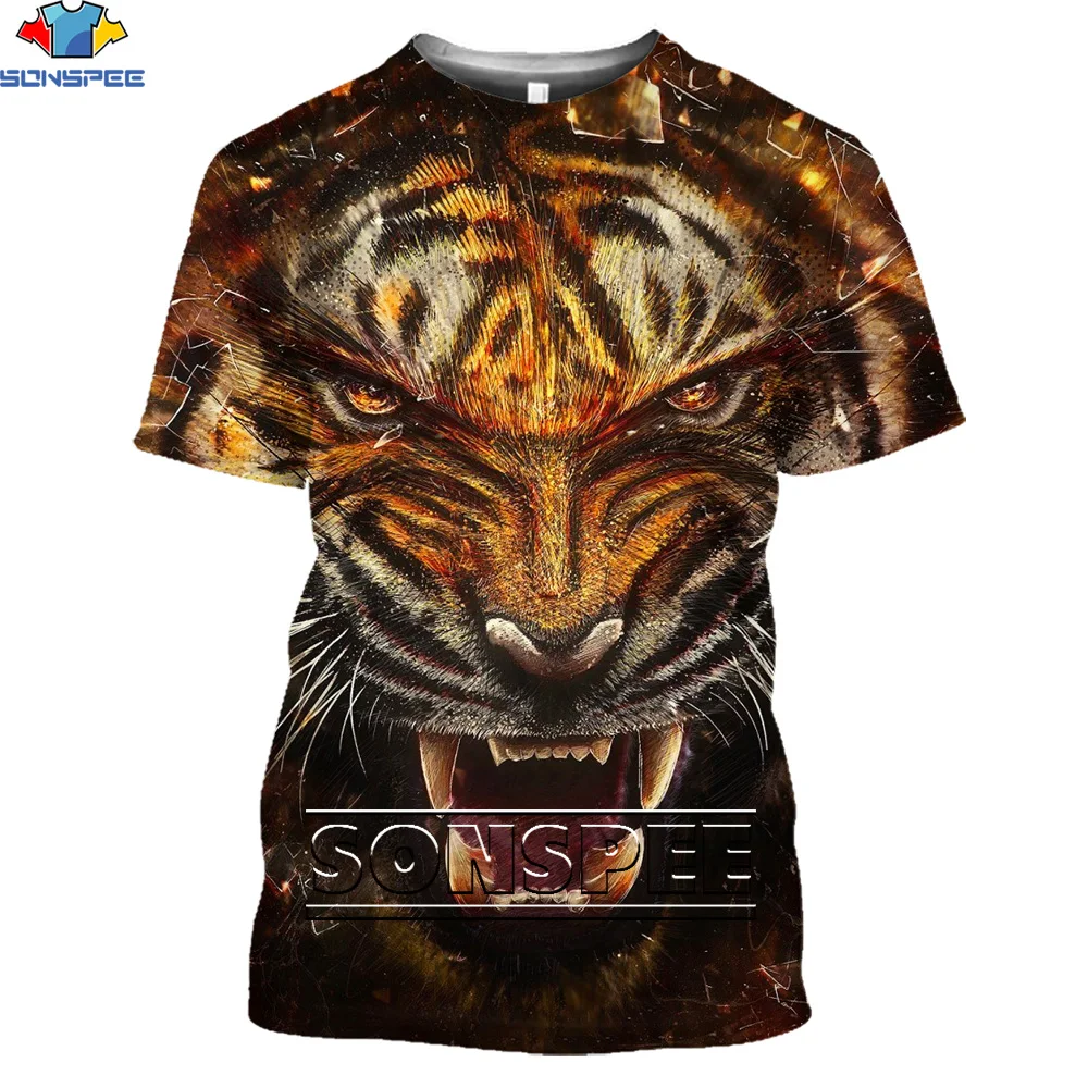 SONSPEE Forest Overlord Tiger T-shirt Men's 3D Shirt Short Sleeve Print 2021 Summer New Fashion Animal Big Cat Loose Oversized T
SONSPEE Forest Overlord Tiger T-shirt Men's 3D Shirt Short Sleeve Print 2021 Summer New Fashion Animal Big Cat Loose Oversized T