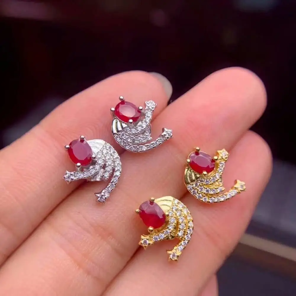 shilovem 925 natural Natural Ruby Stud Earrings fine Jewelry Customizable trendy women party 4*5mm de0405811agh
shilovem 925 natural Natural Ruby Stud Earrings fine Jewelry Customizable trendy women party 4*5mm de0405811agh