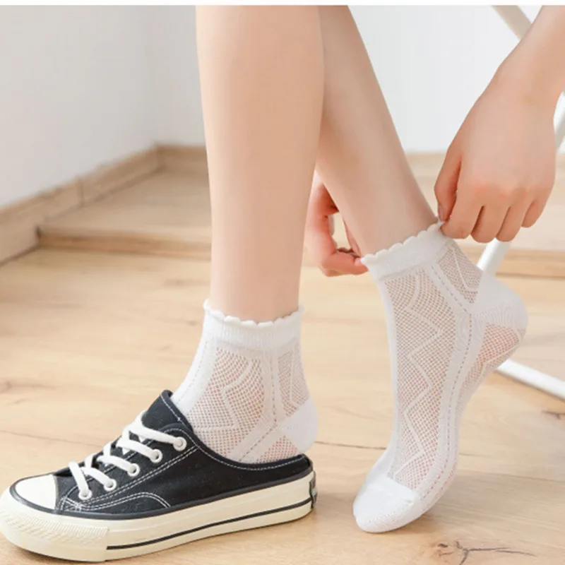 3Pairs/Set New Summer Fashion Solid Color Hollow Mesh Breathable Cotton Socks for Women Girls Student Socks Boat Socks
3Pairs/Set New Summer Fashion Solid Color Hollow Mesh Breathable Cotton Socks for Women Girls Student Socks Boat Socks