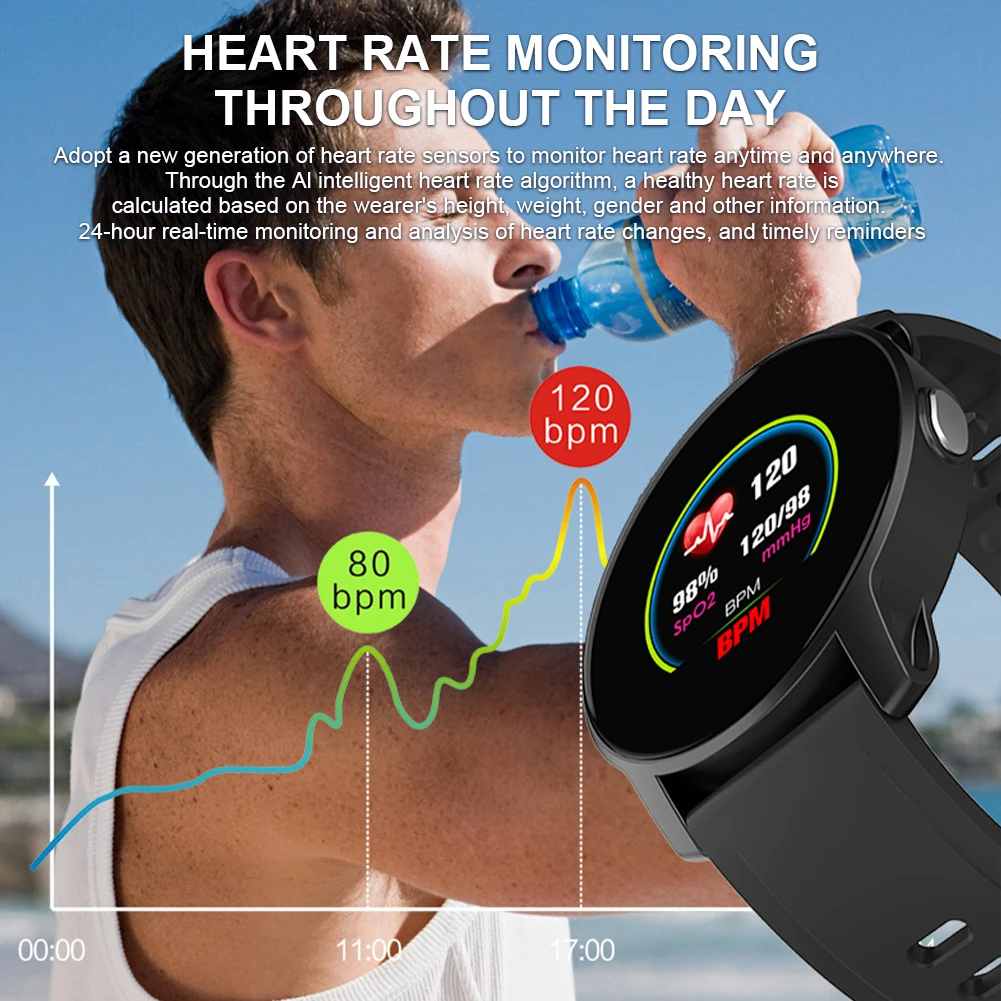W9 Smartwatch for Men Women Sports Fitness Tracker Smart Watch Heart Rate Sleep Blood Pressure Monitor for iOS Android
W9 Smartwatch for Men Women Sports Fitness Tracker Smart Watch Heart Rate Sleep Blood Pressure Monitor for iOS Android