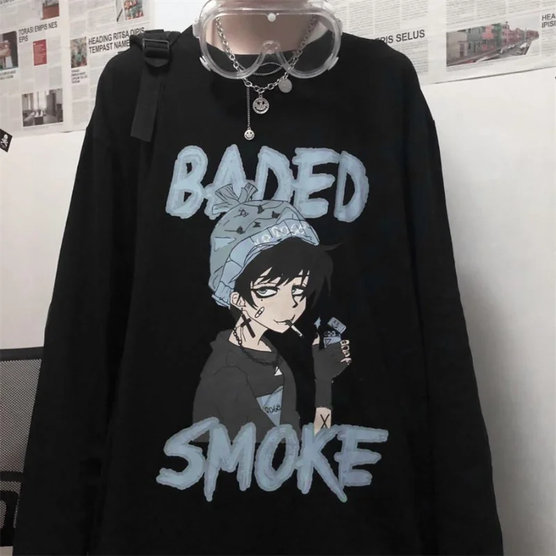 HOUZHOU Anime Print Long Sleeve T Shirt Women Spring Autumn Harajuku Gothic Hip Hop Streetwear Casual Oversized Tees Graphic
HOUZHOU Anime Print Long Sleeve T Shirt Women Spring Autumn Harajuku Gothic Hip Hop Streetwear Casual Oversized Tees Graphic