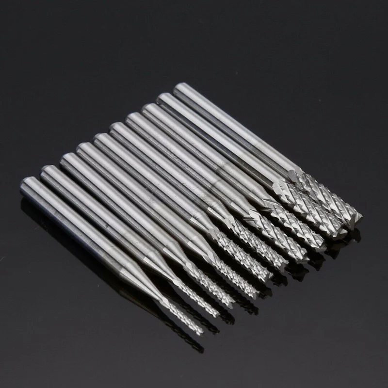 10Pcs 1/8\\\\\\\\\\\\\\'\\\\\\\\\\\\\\' 0.8-3.175mm PCB Engraving Cutter Rotary CNC End Mill Drill Bit Set
10Pcs 1/8\\\\\\\\\\\\\\'\\\\\\\\\\\\\\' 0.8-3.175mm PCB Engraving Cutter Rotary CNC End Mill Drill Bit Set