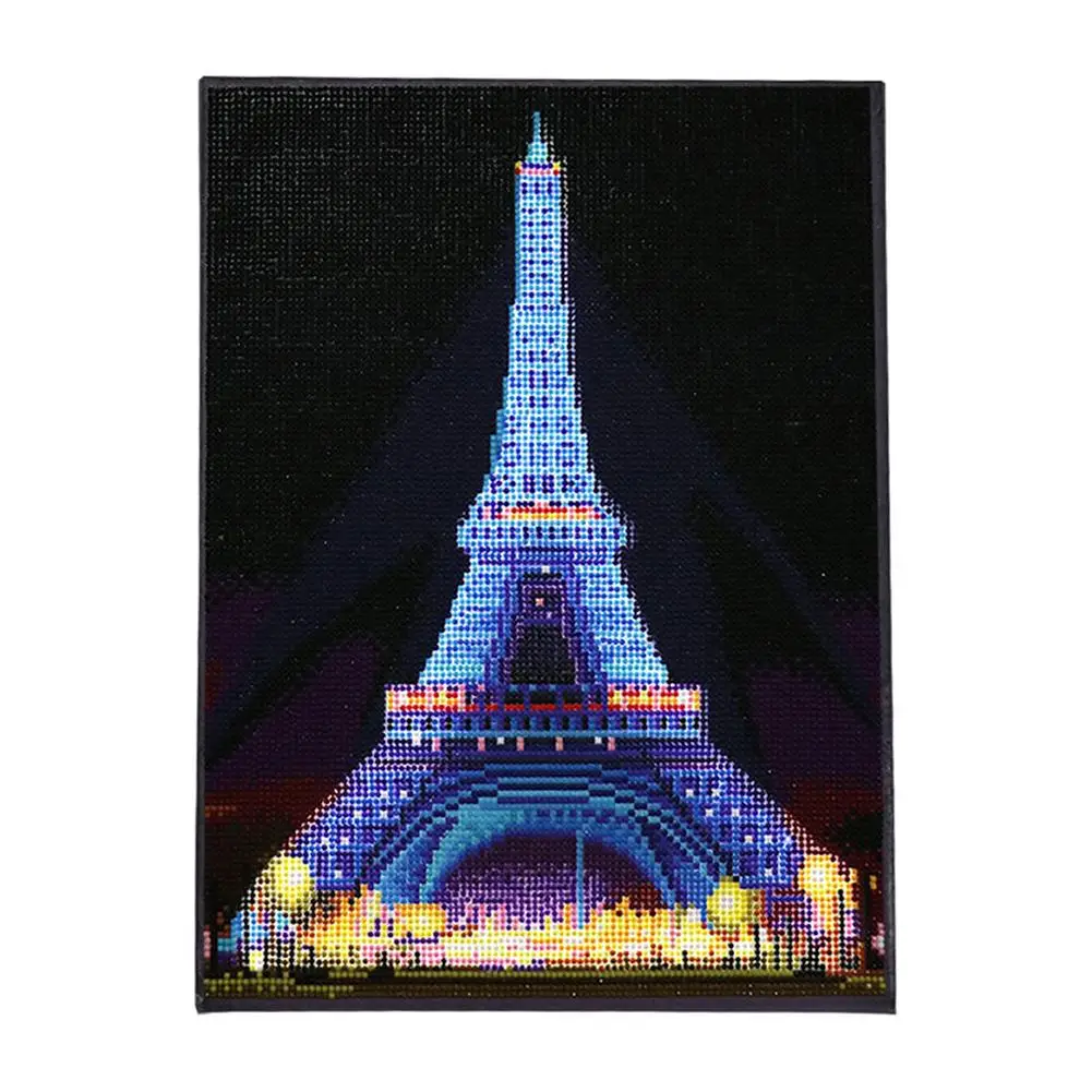5D Diamond Painting Kits Full Round Drill EiffelTower Night View Decoration Painting With LED Light DIY Cross Ctitch Embroidery
5D Diamond Painting Kits Full Round Drill EiffelTower Night View Decoration Painting With LED Light DIY Cross Ctitch Embroidery