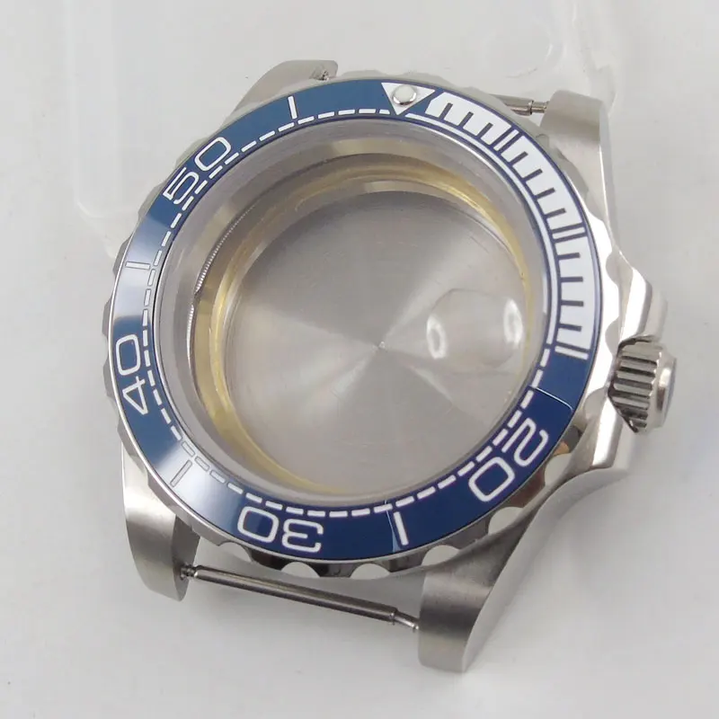 40mm Watch Case Fit for ETA2836 MIYOTA 8215 Automatic Movement Blue Rotating Bezel Sapphire Glass
40mm Watch Case Fit for ETA2836 MIYOTA 8215 Automatic Movement Blue Rotating Bezel Sapphire Glass