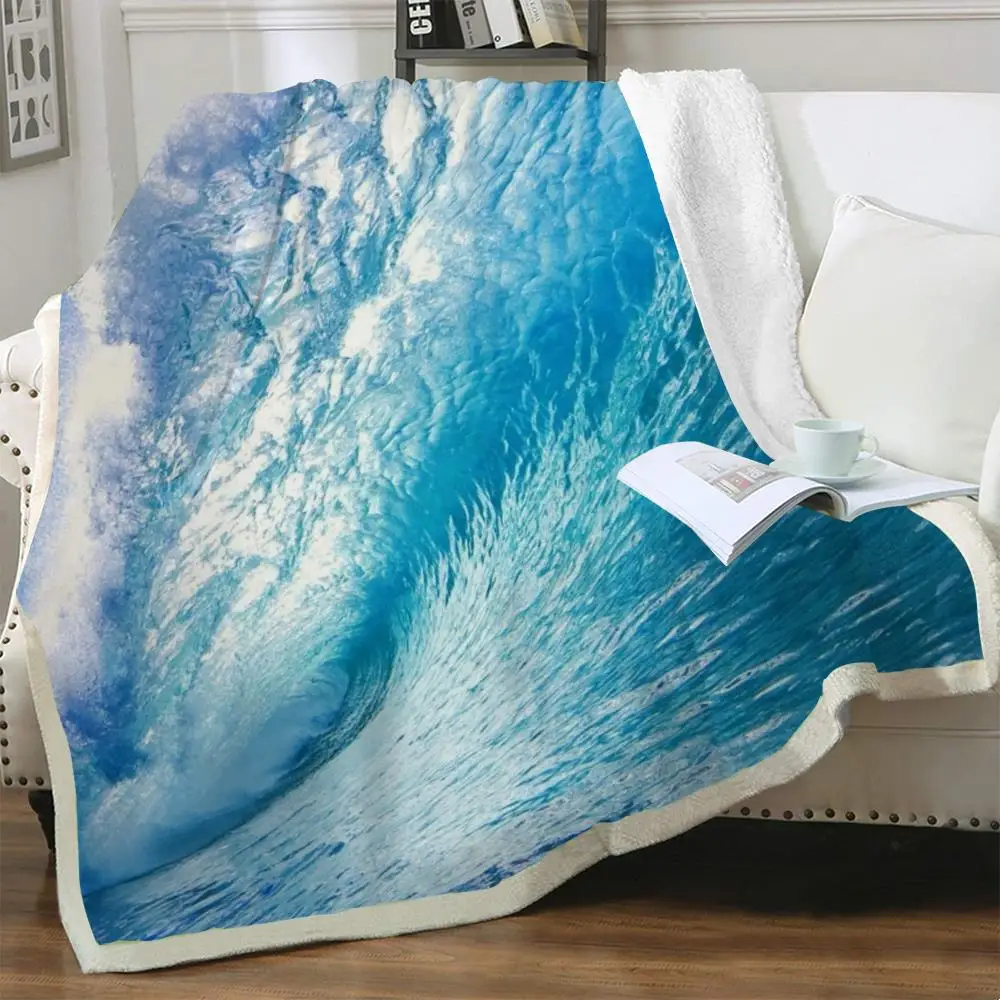 NKNK Brank Waves Blanket Ocean 3D Print Blue Bedspread For Bed Harajuku Bedding Throw Sherpa Blanket New Vintage Adult Warm
NKNK Brank Waves Blanket Ocean 3D Print Blue Bedspread For Bed Harajuku Bedding Throw Sherpa Blanket New Vintage Adult Warm
