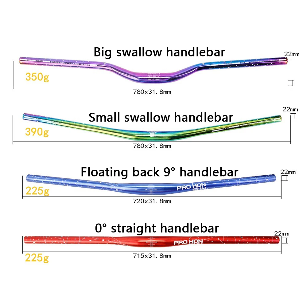 31.8*715/720/780mm Mountain bike handlebar ultra-light aluminum alloy plated color Horizontal Handlebar Swallow-shaped Handlebar
31.8*715/720/780mm Mountain bike handlebar ultra-light aluminum alloy plated color Horizontal Handlebar Swallow-shaped Handlebar