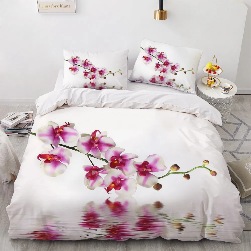3D Bedding Set Custom Twin Full Queen King Size 3PCS Duvet Cover Set Blanket/Quilt Pillow Case Phalaenopsis Bed Set Microfiber
3D Bedding Set Custom Twin Full Queen King Size 3PCS Duvet Cover Set Blanket/Quilt Pillow Case Phalaenopsis Bed Set Microfiber