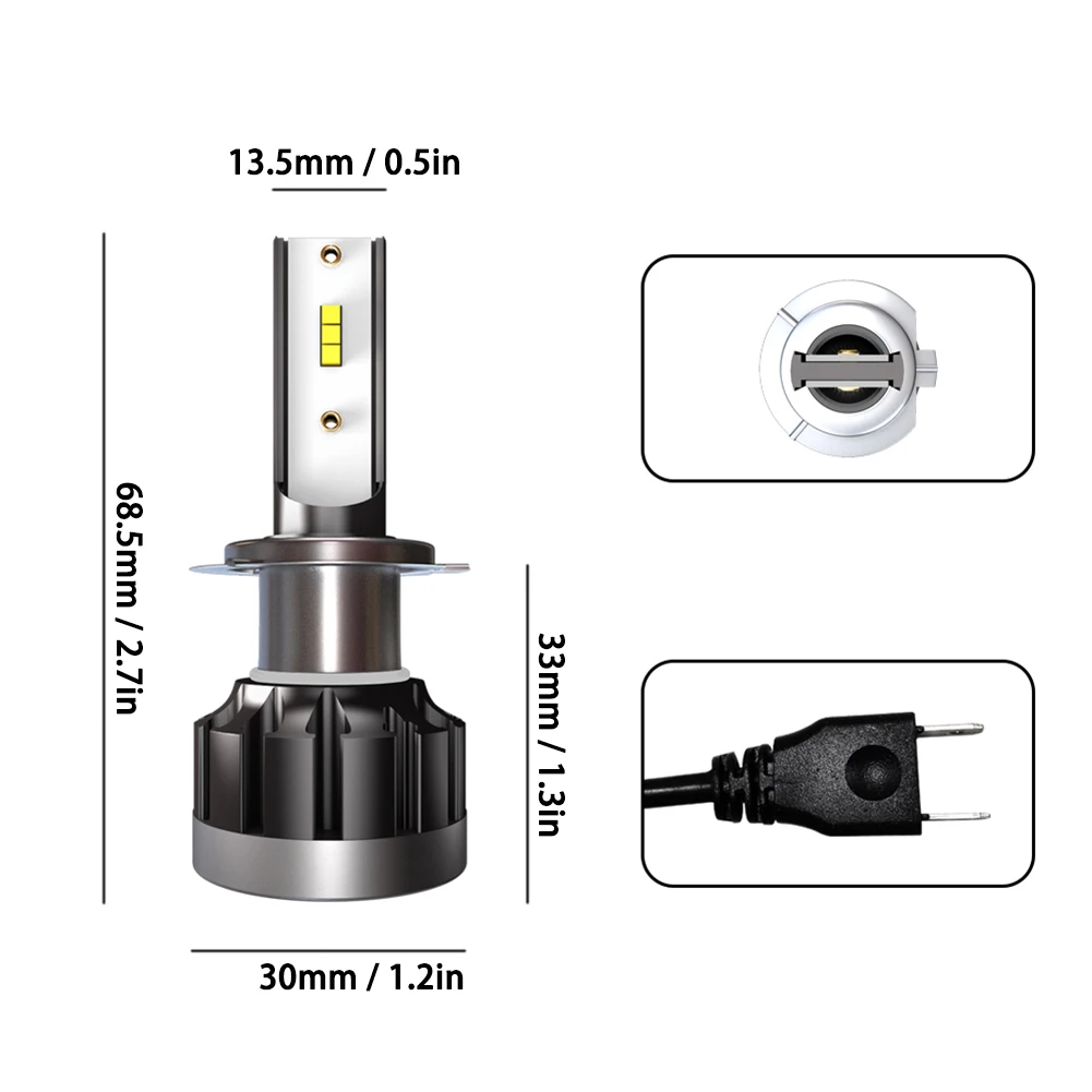 SALE 2 Pcs H7 LED Headlight Kit Car Lights Bulb 40W 4000LM Single Beam Bulbs 6000K High Power Car Accessories Dropshipping
SALE 2 Pcs H7 LED Headlight Kit Car Lights Bulb 40W 4000LM Single Beam Bulbs 6000K High Power Car Accessories Dropshipping