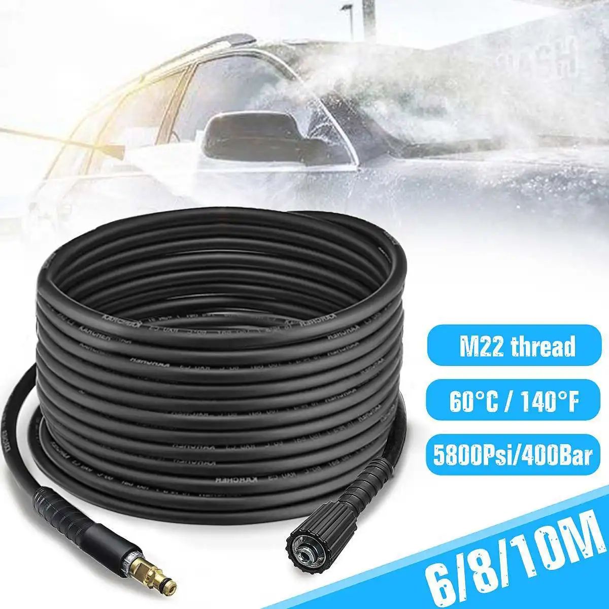 5/8/10m High Pressure Washer Hose Pipe Cord Car Washer Water Cleaning Extension Gun Quick Connect for Karcher K5 K2 K3 K4 K7
5/8/10m High Pressure Washer Hose Pipe Cord Car Washer Water Cleaning Extension Gun Quick Connect for Karcher K5 K2 K3 K4 K7