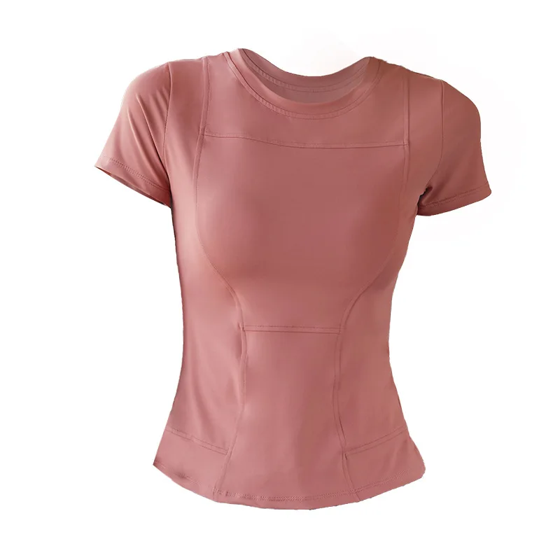 Women's solid color yoga tops round neck slim and quick-drying sports T-shirt running fitness yoga clothes
Women's solid color yoga tops round neck slim and quick-drying sports T-shirt running fitness yoga clothes