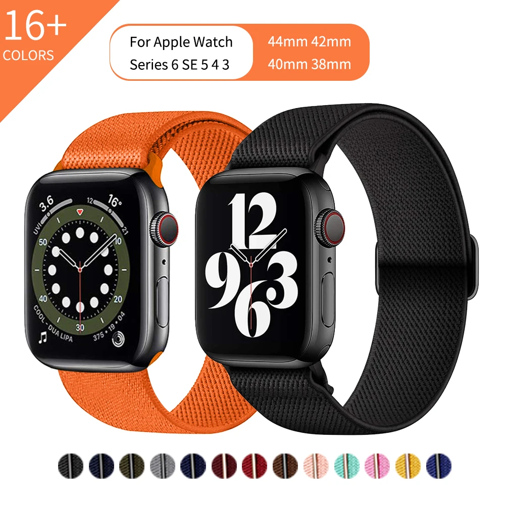 Ремешок Solo Loop для Apple watch band series 6 44 мм 40 мм, нейлоновый эластичный тканевый браслет для iWatch 6 5 4 SE 38 мм 42 мм
Ремешок Solo Loop для Apple watch band series 6 44 мм 40 мм, нейлоновый эластичный тканевый браслет для iWatch 6 5 4 SE 38 мм 42 мм