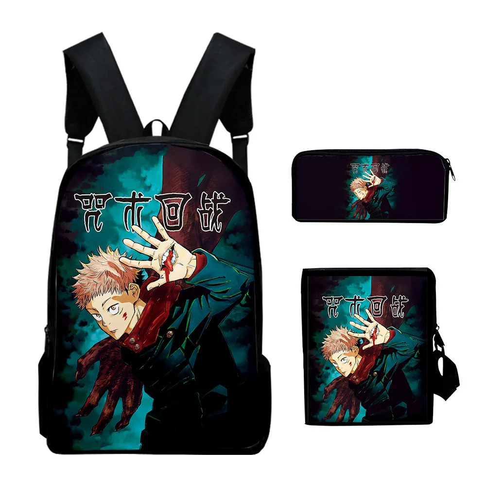 3pcs/Set Backpack 2020 New Jujutsu Kaisen Fashion Backpack Shoulder Bags 3D Print School Bag Mochilas Student Backpack
3pcs/Set Backpack 2020 New Jujutsu Kaisen Fashion Backpack Shoulder Bags 3D Print School Bag Mochilas Student Backpack