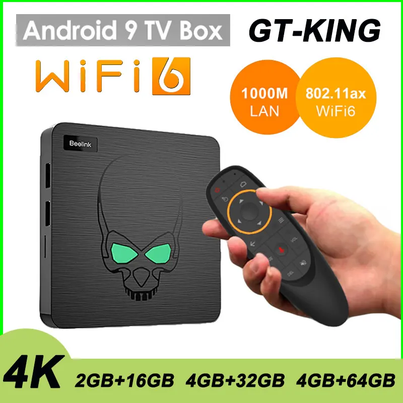 GT King Android 9.0 Wifi6 Tv Box Amlogic S922X 4GB LPDDR4 64GB eMMC LAN 1000M IPTV BT 4.1 Media Player Netflix Smart Set-Top Box
GT King Android 9.0 Wifi6 Tv Box Amlogic S922X 4GB LPDDR4 64GB eMMC LAN 1000M IPTV BT 4.1 Media Player Netflix Smart Set-Top Box