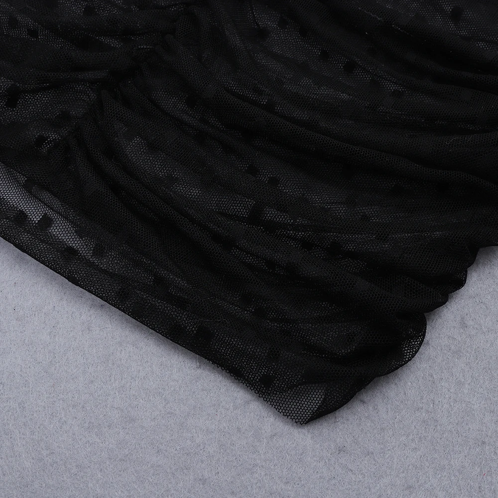 Black sexy tube top mesh polka dot transparent bandage full sleeve dress club banquet Bodycon dress female
Black sexy tube top mesh polka dot transparent bandage full sleeve dress club banquet Bodycon dress female