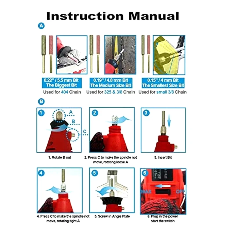 Electric Chainsaw Sharpener Kit, 110 Volts Portable Handheld Universal Chain Teeth Sharpening Tool for Chainsaws
Electric Chainsaw Sharpener Kit, 110 Volts Portable Handheld Universal Chain Teeth Sharpening Tool for Chainsaws