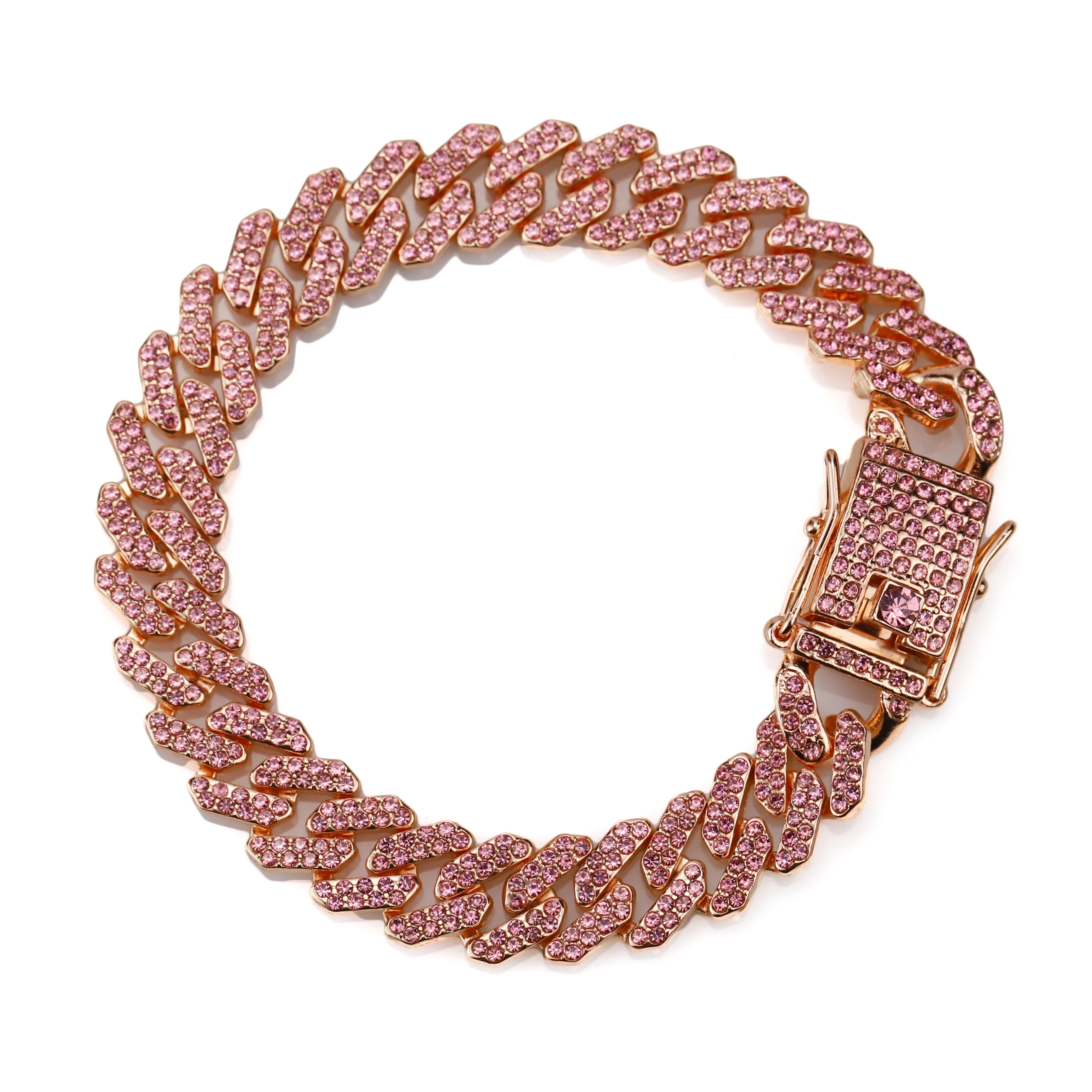 Luxury Miami 12mm Cuban Link Bracelet Rhinestone Alloy Frozen Hip Hop Fashion Punk Bracelets & Bangles For Men Jewelry
Luxury Miami 12mm Cuban Link Bracelet Rhinestone Alloy Frozen Hip Hop Fashion Punk Bracelets & Bangles For Men Jewelry