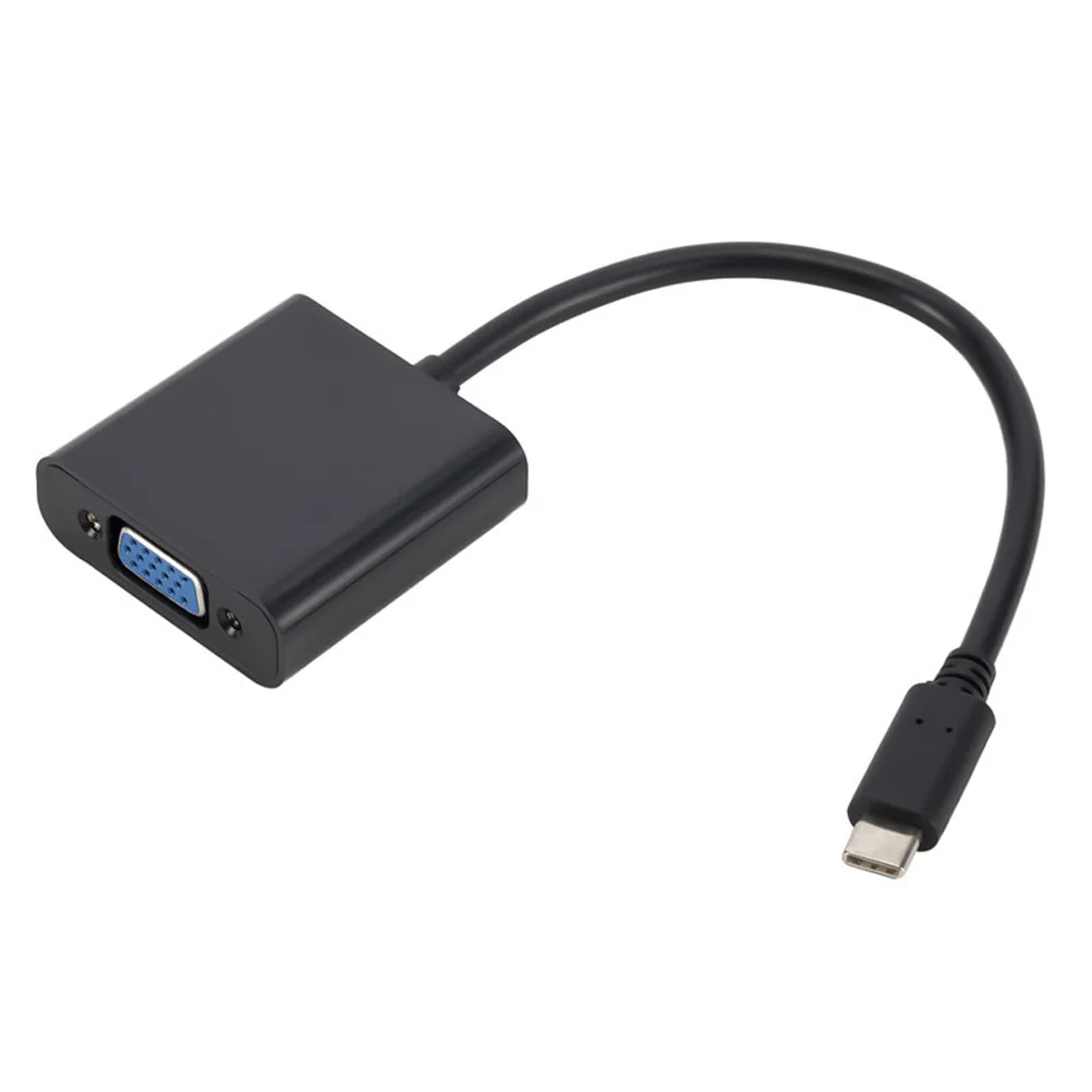 Durable Type-C Male to VGA Female Full 1080P USB 3.1 Adapter Cable for TV Projector Monitor (Black)
Durable Type-C Male to VGA Female Full 1080P USB 3.1 Adapter Cable for TV Projector Monitor (Black)