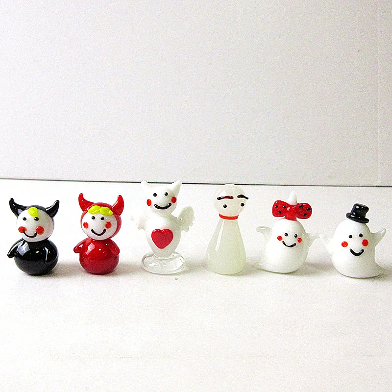 6pcs Custom Japanese Style Murano Glass Little Devil Figurines Ornament Lovely Cartoon Animals Ghost Statues Handmade Home Decor
6pcs Custom Japanese Style Murano Glass Little Devil Figurines Ornament Lovely Cartoon Animals Ghost Statues Handmade Home Decor