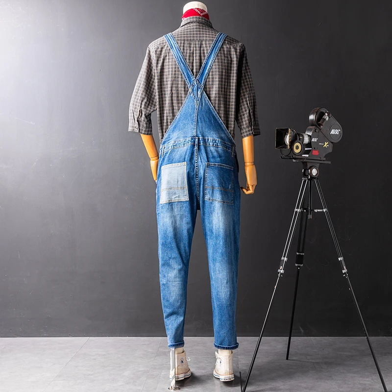 ABOORUN Men's Blue Patchwork Denim Bib Overalls Slim fit Jeans Casual Pocket Cargo Pants Suspenders Jumpsuits
ABOORUN Men's Blue Patchwork Denim Bib Overalls Slim fit Jeans Casual Pocket Cargo Pants Suspenders Jumpsuits